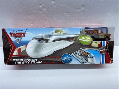 Disney Pixar Cars 2 2010 Stephenson Spy Train Spy Lab Play Set Mater New