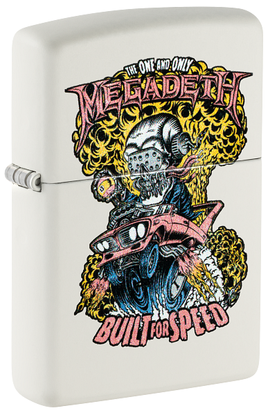 Zippo 47237, Megadeath Band Design, White Matte Finish Lighter
