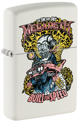 Zippo 47237, Megadeath Band Design, White Matte Finish Lighter