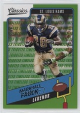 2021 Panini Classics Legends Timeless Tributes Green /25 Marshall Faulk HOF 1b7y