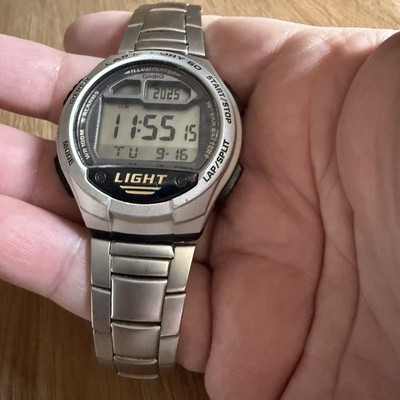 Casio W-734 3283 Sports Lap Watch Official Bracelet Strap - tested & working