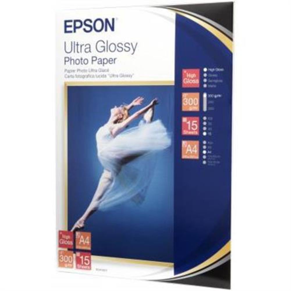 EPSON Fotopapier A4 15Blatt glaenzend fuer Stylus R200 C13S041927 5990₽