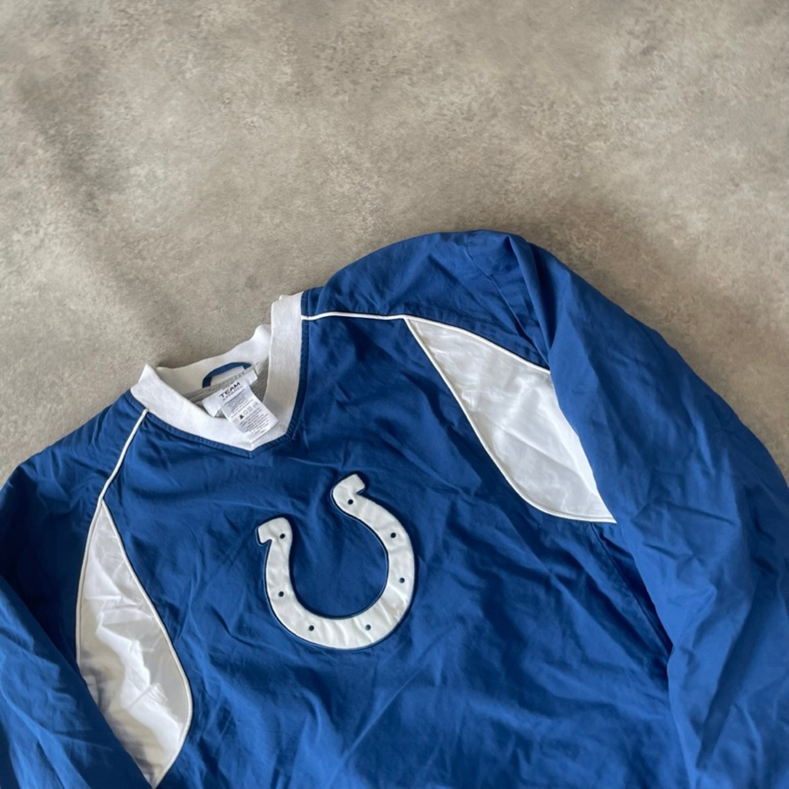 NFL Indianapolis Colts Anorak Mens Large Y2K Vintage Pullover Jacket Blue White image 3