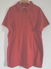 Oliver Bonas Denim Dress Deep Orange Button Through Read Description 16