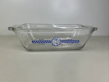 Vintage Anchor Ovenware Pillsbury Glass Loaf Pan Dish #1041  1980s EUC Dough Boy