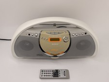 Sony ZS-YN7 PSYC Boombox White Motorized CD AM FM MP3 Remote TESTED