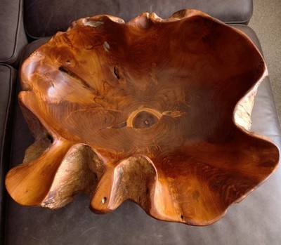 Teak Wurzel XXL Holzschale 60 cm Länge 46 cm Tiefe 20 cm Höhe Bulk lose 11