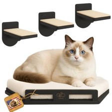 Cat Wall Shelves for Large Cats  Kitten   Solid Wood Large Corner Bed  Cush...