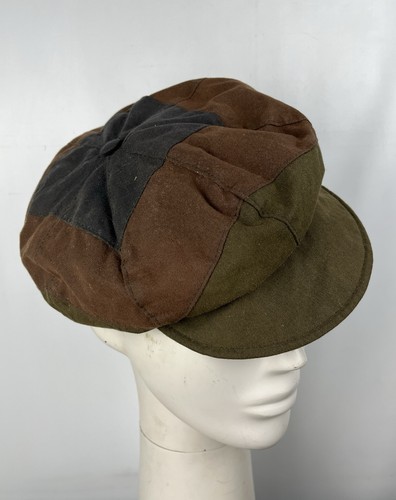 OLNEY Waxed Cap Bakerboy Newsboy Mütze Flat Peaky Khaki Grün