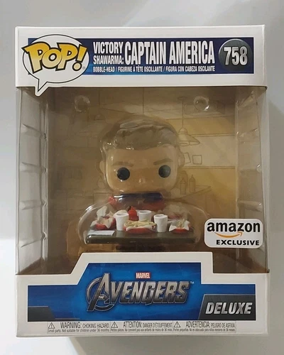 Funko Pop! Deluxe: Marvel - Victory Shawarma: Captain America - Amazon...