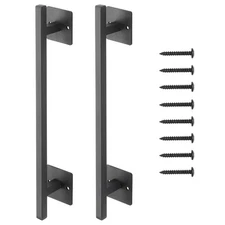 4Pcs Barn Door Handles 12.6 in Rustic Heavy Duty Carbon Steel Garden Gate Pulls