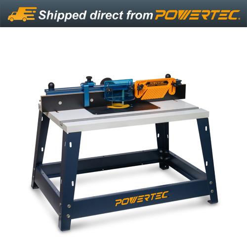 POWERTEC 71402 Bench Top Router Table and Fence Set, 24 in x 16 in MDF ...