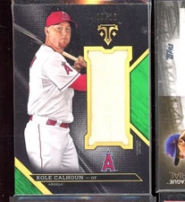 2016 TOPPS TRIPLE THREADS KOLE CALHOUN BAT CARD 10/18 ANGELS
