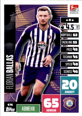 Match Attax EXTRA 2020 2021 20 21 - 676 Florian Ballas 2. Bundesliga