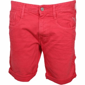 Red denim shorts mens Clearance