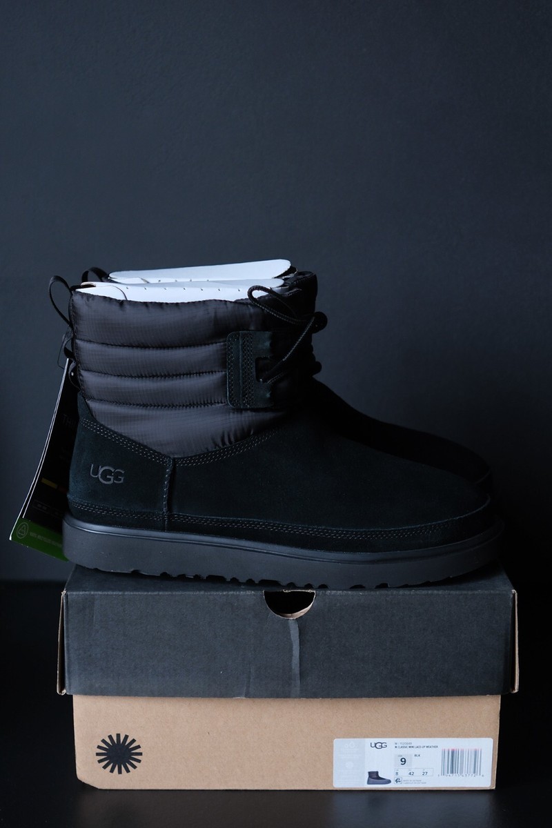 UGG Classic Mini Lace-Up Weather Black 1120849 Winter Boots with