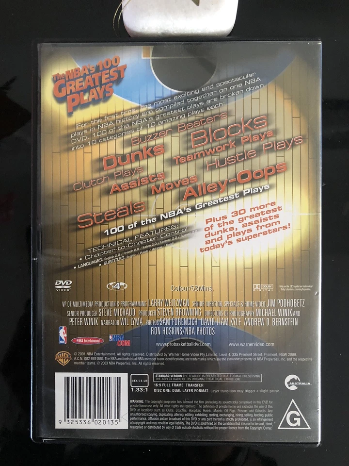 dvds The NBA’s 100 Greatest Plays 2001 53’ 🏀 Foto 2 de 4