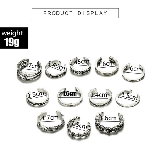 3or12 Pcs Silver Gold Elegant Women Toe Ring Rings Foot Beach Jewelry - Picture 10 of 12