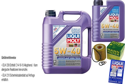 INSPEKTIONSKIT FILTER LIQUI MOLY ÖL 6L 5W-40 für BMW 3er Compact E46 316 TI 318