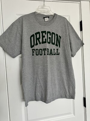 Oregon Ducks Jansport Oregon Football Gray/ Green Men s T-Shirt ~ Size Large
