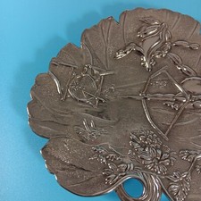 Art Nouveau Trinket / Pin Dish. Silver Plated? Pewter? Archer Frog
