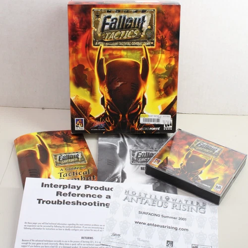 Fallout Tactics PC Game 2001 Big Box Complete Micro Forte CD-ROM 14 Degrees East