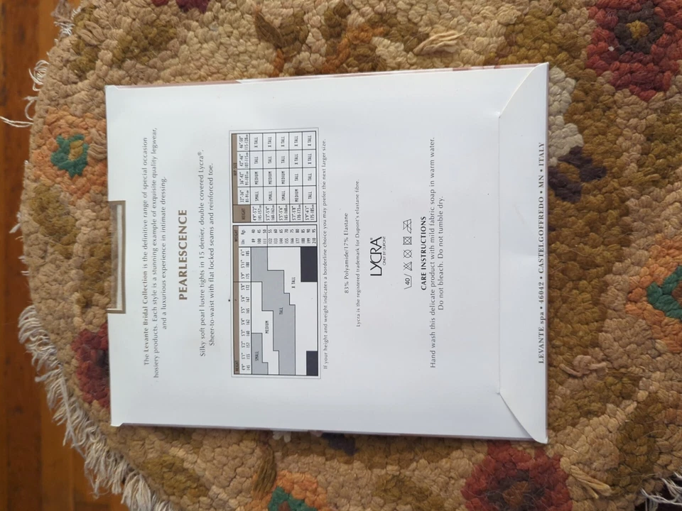 Nuevas Pantimedias Levante Novia Boda Marfil Perladas Panna 1 Pequeñas Hechas en Italia Foto 4 de 4