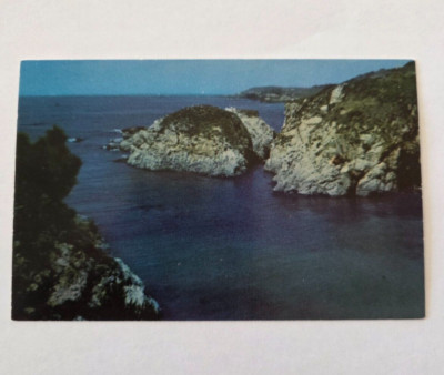 Vintage California Postcard Point Lobos State Park Pacific Rocky Shore