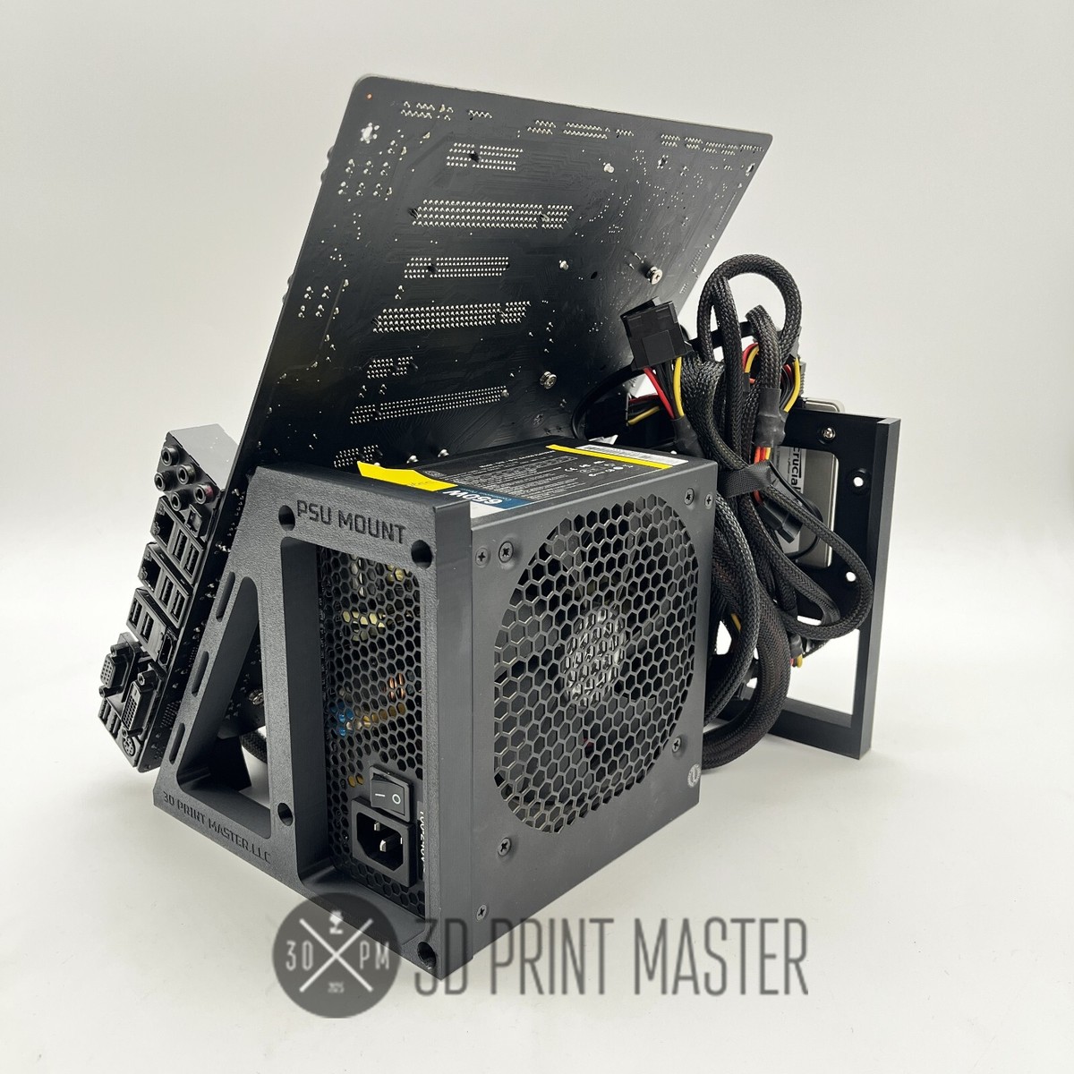 Test Bench PC 3D Printed Crypto Mining / PC Test Bench With GPU Stand - ATX  Motherboard Compatible, Black PLA Plastic Mining Test Bench