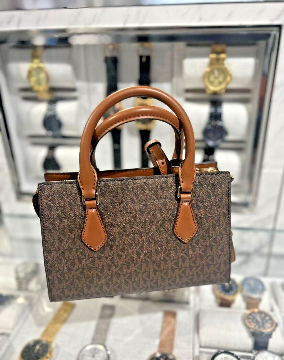 Michael Kors Sheila Small Center Zip Satchel Handbag Purse