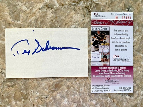 Tex Schramm signed Dallas Cowboys HOF Index Card JSA #E17151 d. 2003 - 第 1/2 張圖片