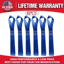 6x Soft Loop Tie Down Straps Ratchet 4500lbs For Motorcycle Dirt Bike Heavy Duty