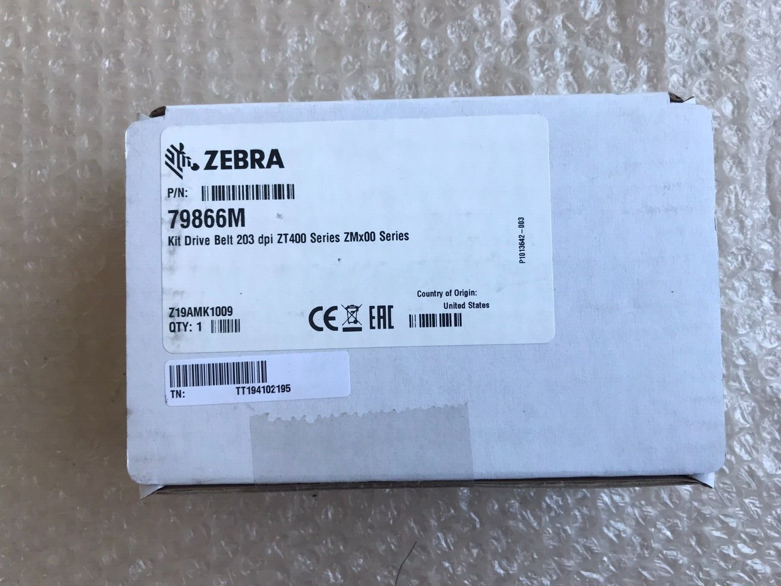 Zebra 79866M ( 203 dpi ) Drive Belt Kit For ZT400 & ZMx00 Series Printers