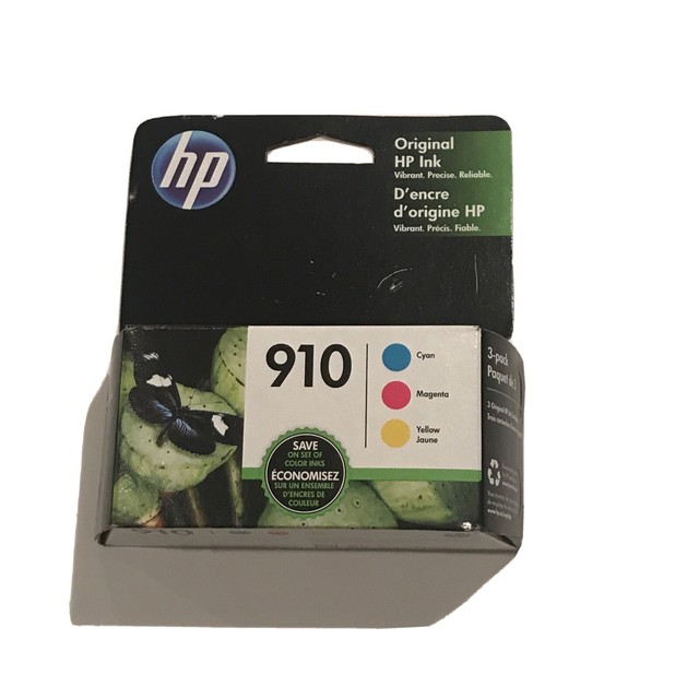 Genuine HP 910 Ink Cartridges Combo Pack - Cyan/Magenta/Yellow for sale online | eBay