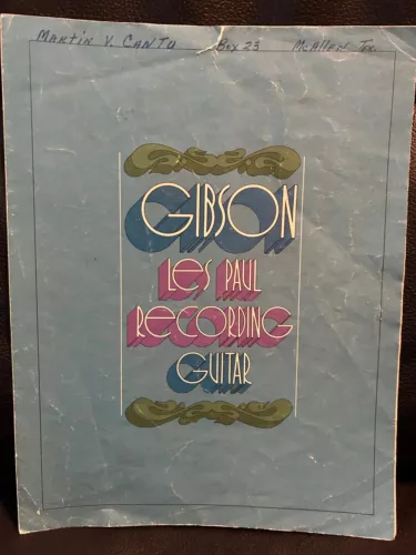Original 1971 Gibson Les Paul Recording Guitar OWNERS MANUAL. Spec Tech Sheet