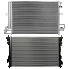 Radiator & AC Condenser Cooling Kit For 2016-2018 Ford Explorer 3.5L 3496CC