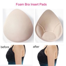 2PCS Foam Bra Pad Mastectomy Breast Comfort Cleavage Enhancer Push Up Inserts