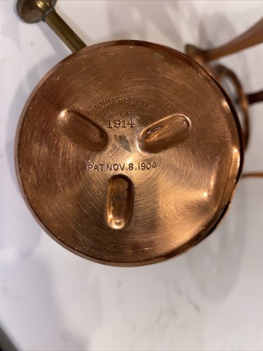 Vintage 1914 Manning Bowman Original Copper Coffee Percolator - Picture 9 of 10
