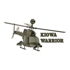 Kiowa Warrior Helicopter Bumper Sticker Military Vinyl Soldier Decal 5"