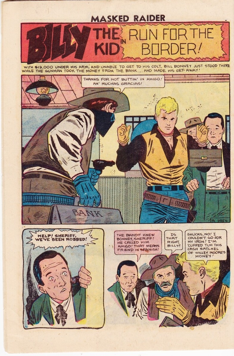 Masked Raider (In this issue: Billy The Kid) No: 14 1958