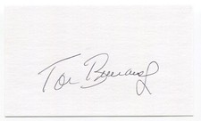 Tom Brunansky Signed 3x5 Index Card Autographed California Angels World Series