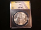 1890 Morgan Silver Dollar  -  MS 61 professionally graded by ANACS