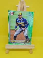 2022 Bowman Prospects Green Pattern #'d 68/99 Branlyn Jaraba - Milwaukee Brewers
