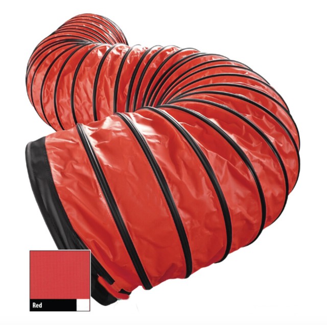 NEW! 20" Diameter x 25' Flexible Ducting Hose, Color Red with black eBay