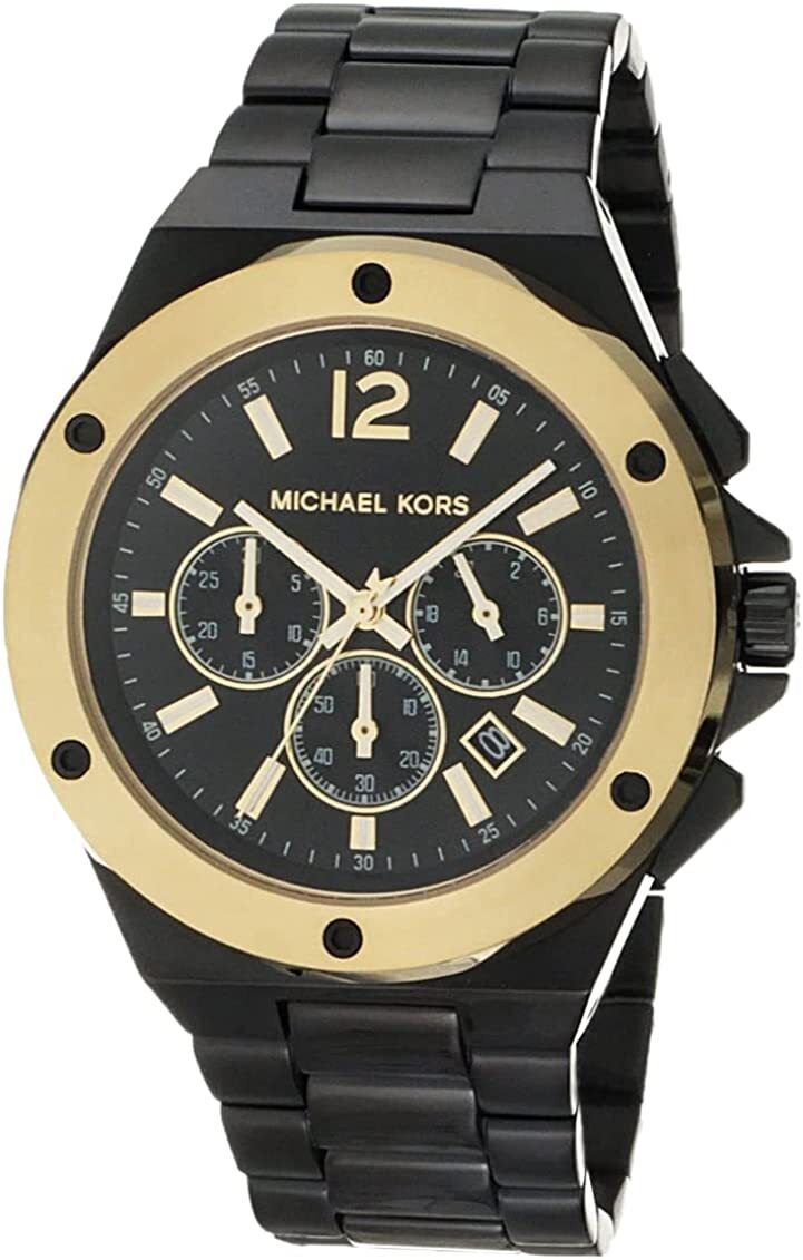 Orologio Uomo MICHAEL KORS LENNOX MK8941 Chrono Bracciale Acciaio Nero
