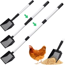 Chicken Coop Accessories 3 in 1 Adjustable Scooper Cleaning Sifting Shovel Sand