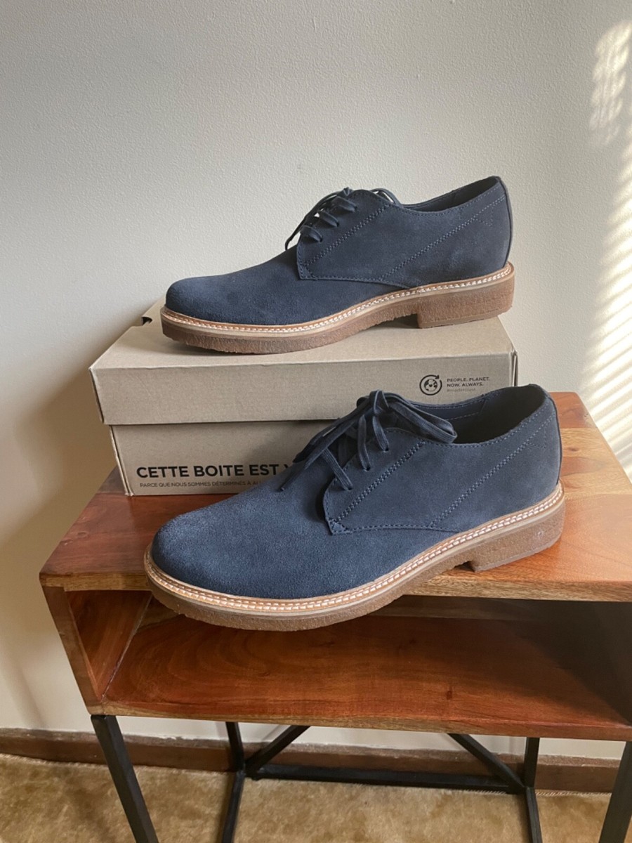 Clark's Clarkdale Derby Navy Suede Shoe Men US
