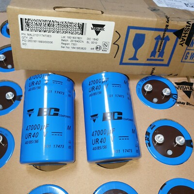 2pcs NEW 47000UF 40V VISHAY BC PHILIPS 101 HIGH RIPPLE CAPS FOR CLASS A AUDIO!