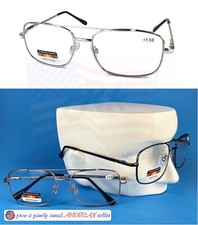 BIFOCAL READING GLASSES, 3 tier, NO LINE Progressive Bifocals, SPRING HINGES