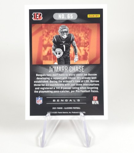 2021 Illusions JaMarr Chase novato Holo Dots Stardust Bengals Panini fútbol americano - Imagen 3 de 12